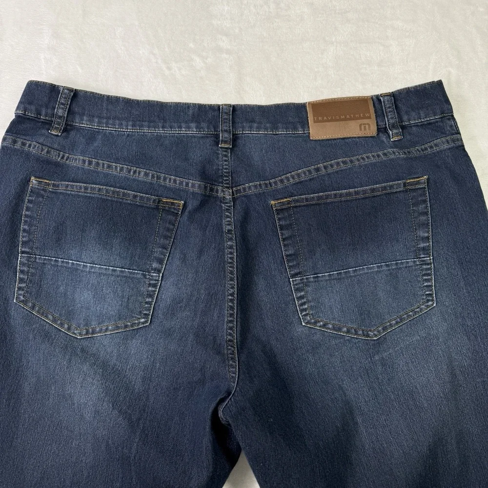 Travis Mathew‎ Jeans Mens 36x28 Blue 5 Stretch Denim Legacy Lightweight